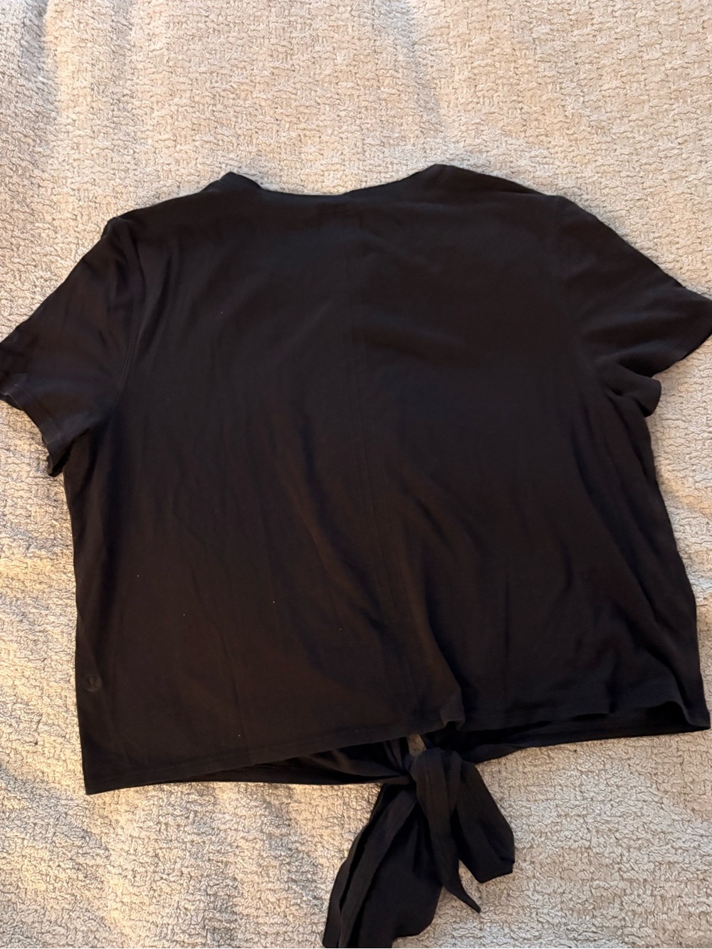 lululemon athletica Black Tie-front Crop Top